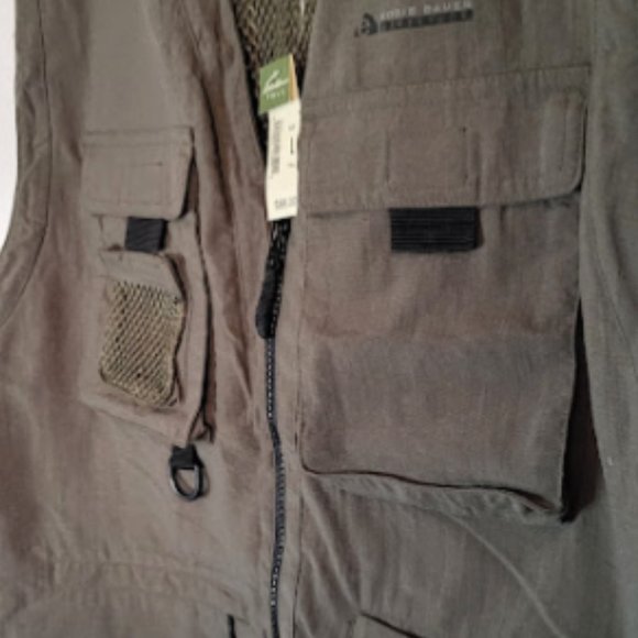 Eddie Bauer Legend NWT Green Earthtech Wenatchee Travel Fishing Vest Large Tall - Picture 5 of 9
